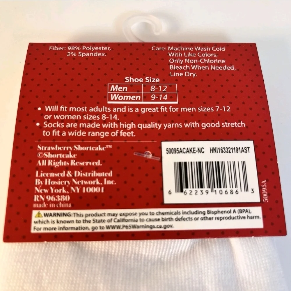 4/$25 Strawberry Shortcake Character Socks Fun Novelty Socks New